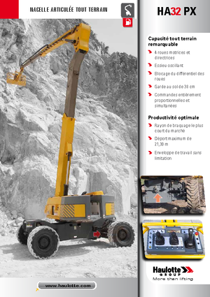 Knikarmhoogwerkers op wielen Haulotte HA 32 PX