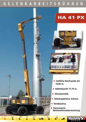Knikarmhoogwerkers op wielen Haulotte HA 41 PX