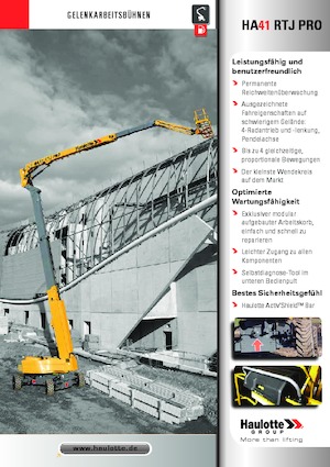 Knikarmhoogwerkers op wielen Haulotte HA41 RTJ PRO