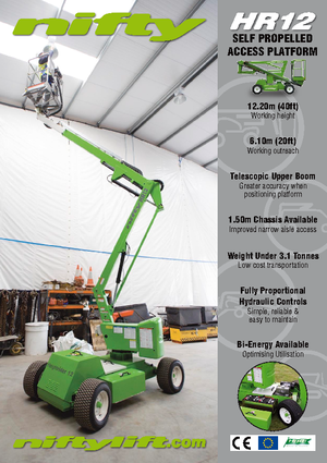 Knikarmhoogwerkers op wielen Niftylift HR 12