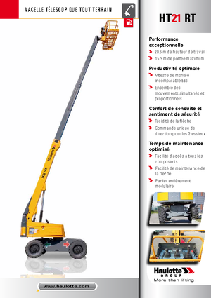 Telescoophoogwerkers op wielen Haulotte HT21 RT PRO