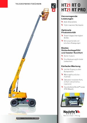Telescoophoogwerkers op wielen Haulotte HT21 RT PRO