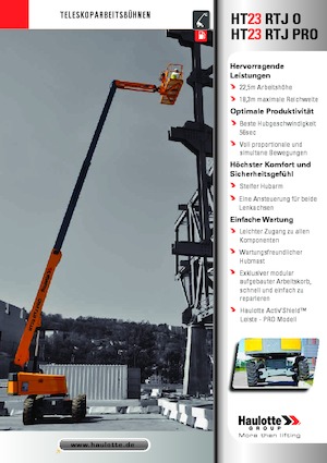 Telescoophoogwerkers op wielen Haulotte HT23 RTJ PRO