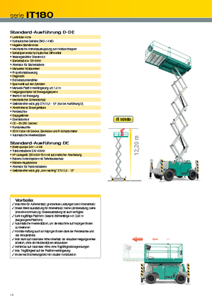 Verrijdbare schaarliften Iteco IT 10180 DE