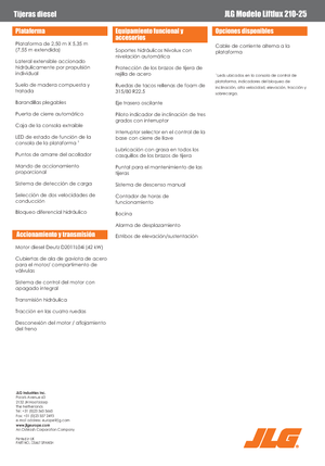 Verrijdbare schaarliften JLG Liftlux 210-25