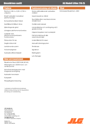 Verrijdbare schaarliften JLG Liftlux 210-25