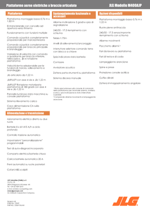 Knikarmhoogwerkers op wielen JLG M400AJP