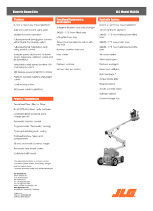 Knikarmhoogwerkers op wielen JLG M450A