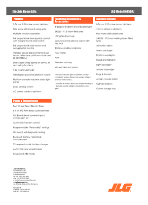 Knikarmhoogwerkers op wielen JLG M450AJ