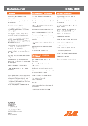 Knikarmhoogwerkers op wielen JLG M450AJ