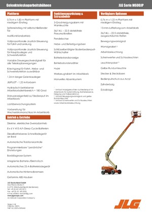 Telescoophoogwerkers op wielen JLG M600JP