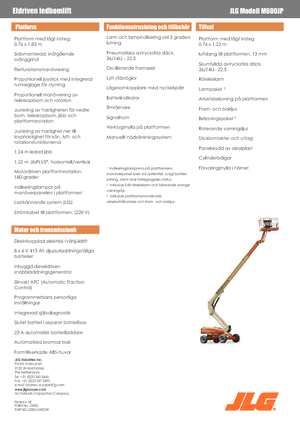 Telescoophoogwerkers op wielen JLG M600JP