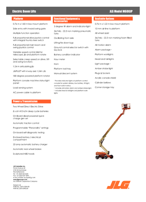 Telescoophoogwerkers op wielen JLG M600JP