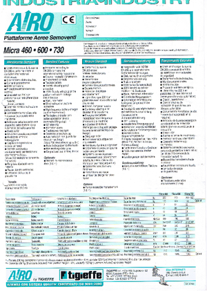 Verrijdbare schaarliften AIRO Micra 600