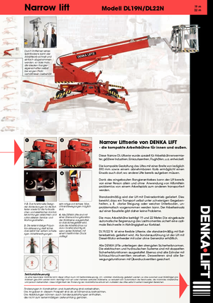 Telescoophoogwerkers op wielen Denka-Lift - Rothlehner Narrow DL 22 N