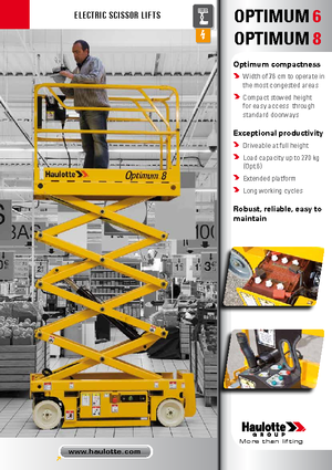 Verrijdbare schaarliften Haulotte Optimum 8