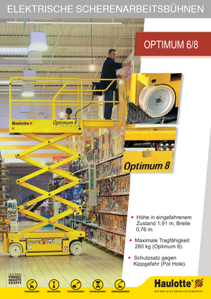 Verrijdbare schaarliften Haulotte Optimum 8