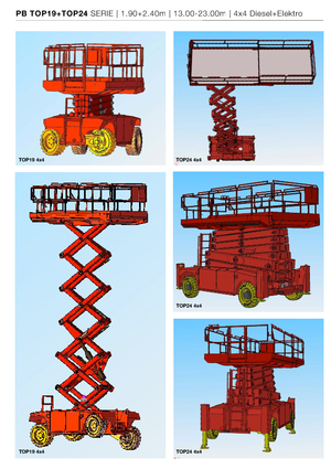 Verrijdbare schaarliften PB PB S131-19E 4x4