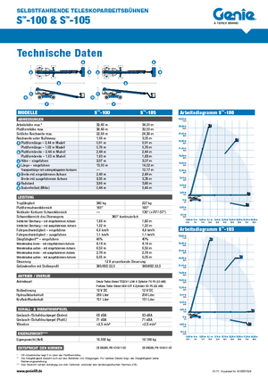 Telescoophoogwerkers op wielen Genie S-105