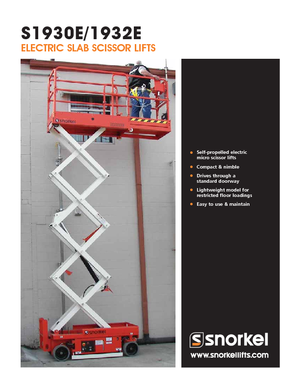 Verrijdbare schaarliften Snorkel S1930E
