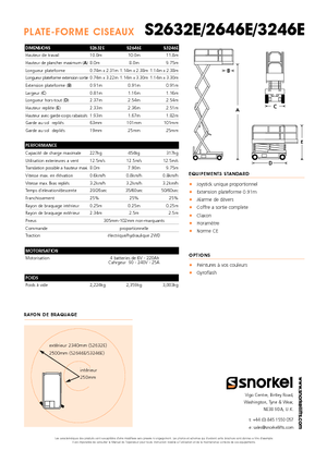 Verrijdbare schaarliften Snorkel S3246E