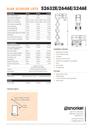 Verrijdbare schaarliften Snorkel S3246E