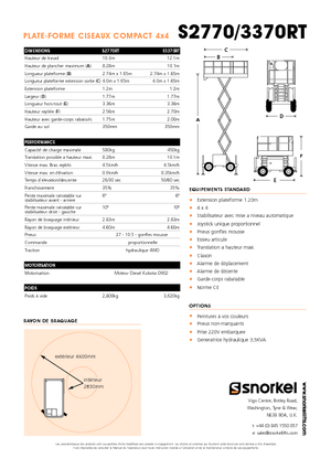 Verrijdbare schaarliften Snorkel S2770RT