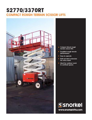 Verrijdbare schaarliften Snorkel S2770RT