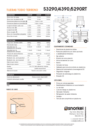 Verrijdbare schaarliften Snorkel S 4390 RT