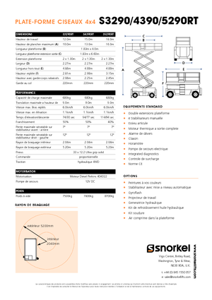 Verrijdbare schaarliften Snorkel S 4390 RT