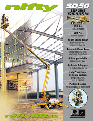 Knikarmhoogwerkers op wielen Niftylift SD 50