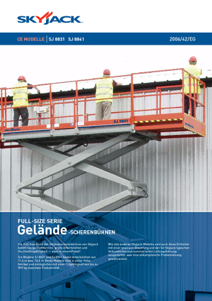 Verrijdbare schaarliften Skyjack SJ 8841