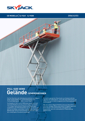 Verrijdbare schaarliften Skyjack SJ 9250