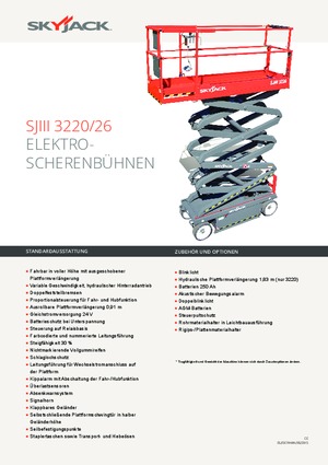 Verrijdbare schaarliften Skyjack SJ III 3220