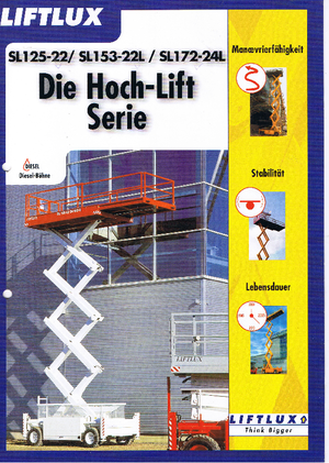 Verrijdbare schaarliften Liftlux SL 153-22