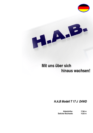 Telescoophoogwerkers op wielen HAB T 17 JD 4WD