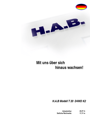 Telescoophoogwerkers op wielen HAB T 20 D 4WD K2