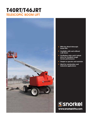 Telescoophoogwerkers op wielen Snorkel T40RT