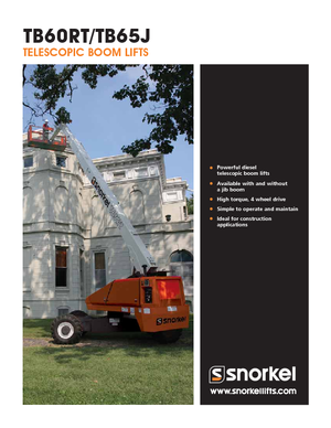 Telescoophoogwerkers op wielen Snorkel T60RT