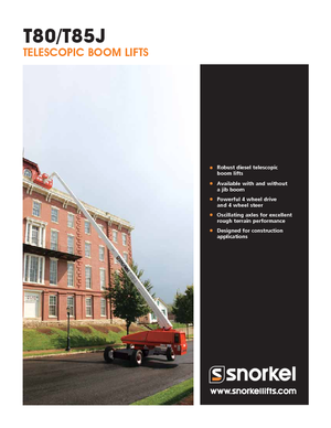 Telescoophoogwerkers op wielen Snorkel TB85J