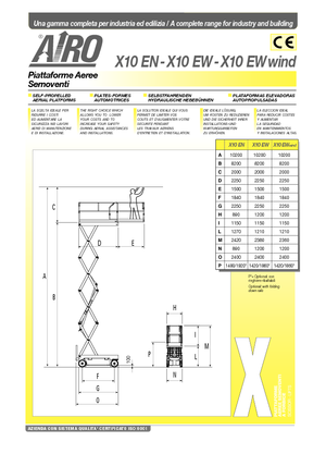 Verrijdbare schaarliften AIRO X 10 EW
