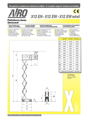 Verrijdbare schaarliften AIRO X 12 EN