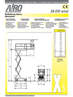 Verrijdbare schaarliften AIRO X 8 EW Wind