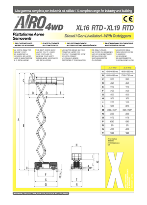 Verrijdbare schaarliften AIRO XL 19 RTD