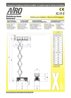 Verrijdbare schaarliften AIRO XL 19 E
