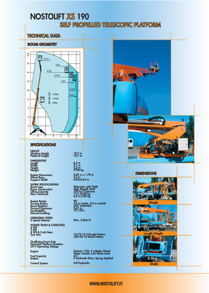 Telescoophoogwerkers op wielen Nostolift XS 190