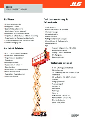 Verrijdbare schaarliften JLG 2632ES