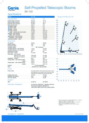Telescoophoogwerkers op wielen Genie SX-150