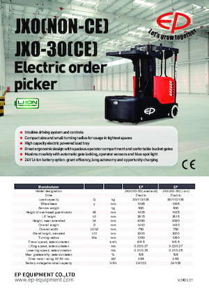 Orderverzameltrucks EP JX0/JX0-30 (Li)