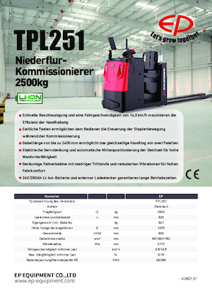 Orderverzameltrucks EP TPL251